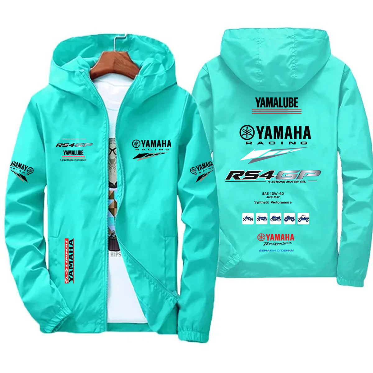 Men's Lightweight Motorcycle Windbreaker Jacket