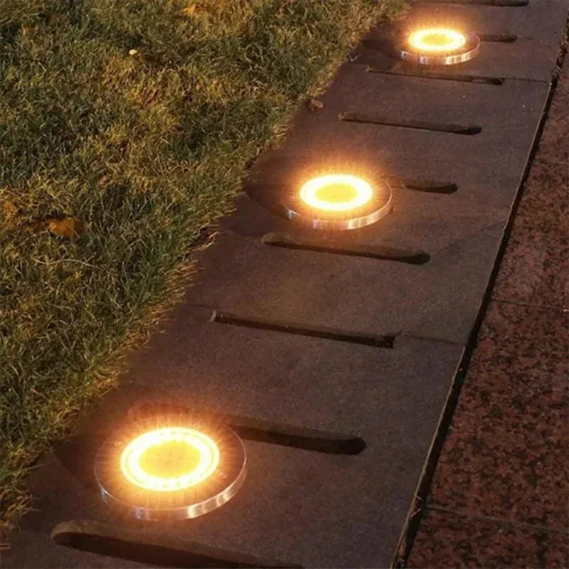 Solar Powered Ground Lights – Waterproof Outdoor Garden & Pathway Lighting