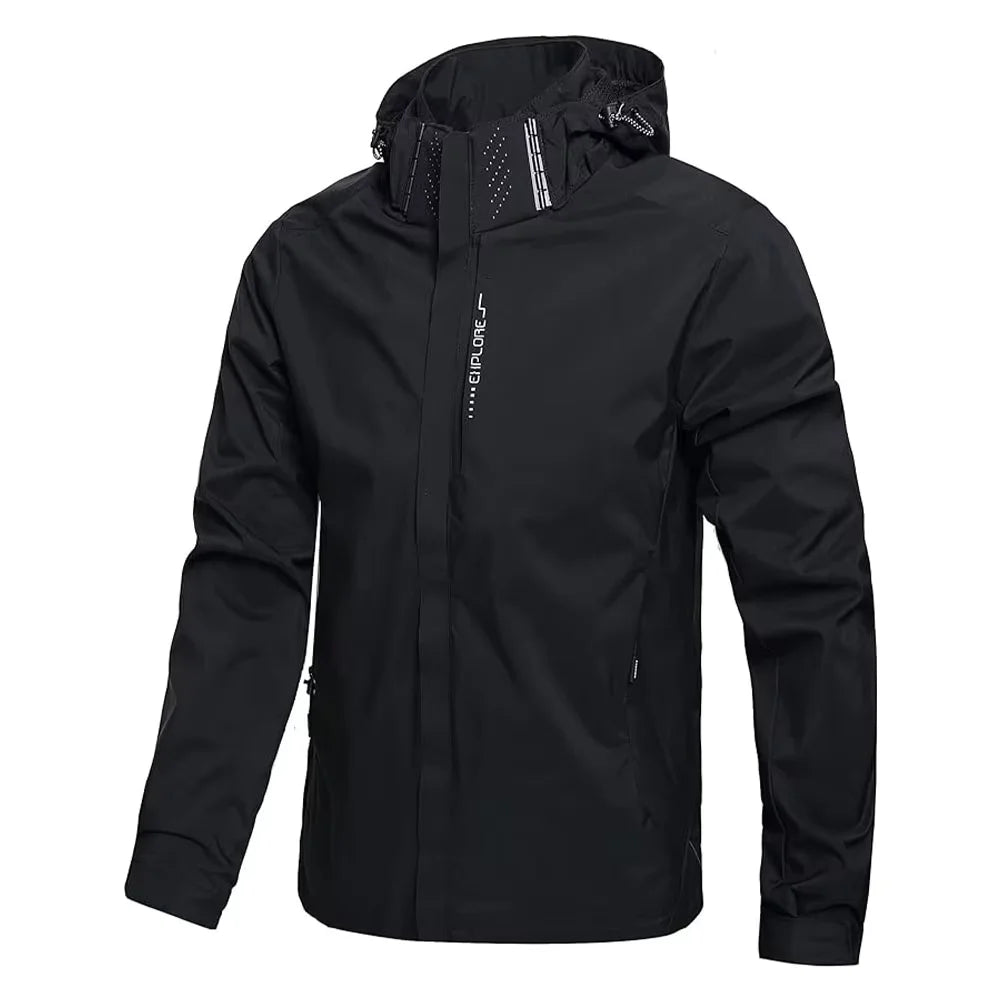 Men's Lightweight Hooded Waterproof Rain Jacket