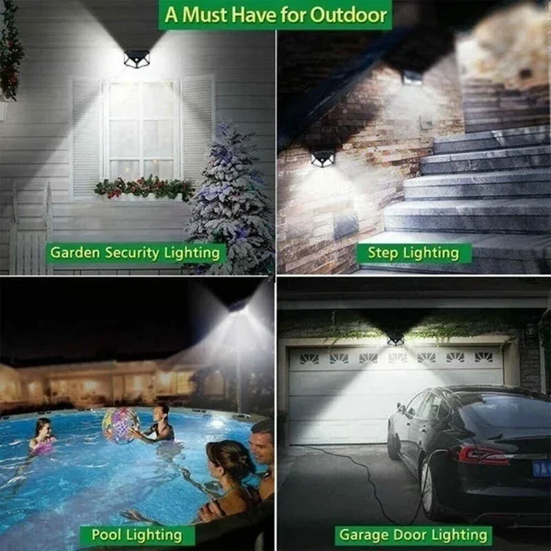100 LED Solar Motion Sensor Lights – Outdoor Security Wall Lighting