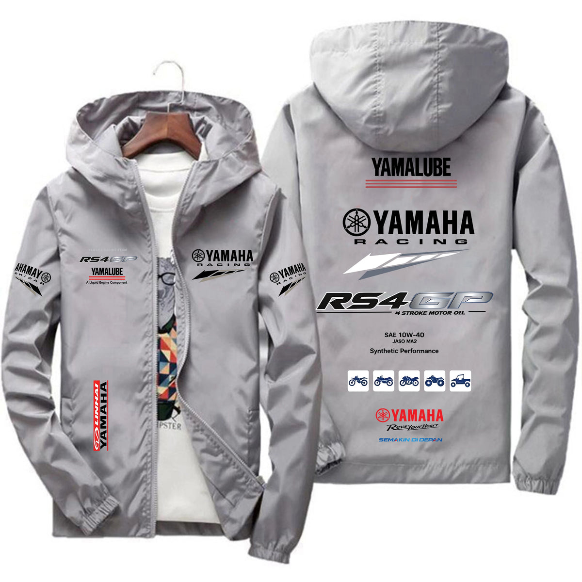 Men's Lightweight Motorcycle Windbreaker Jacket