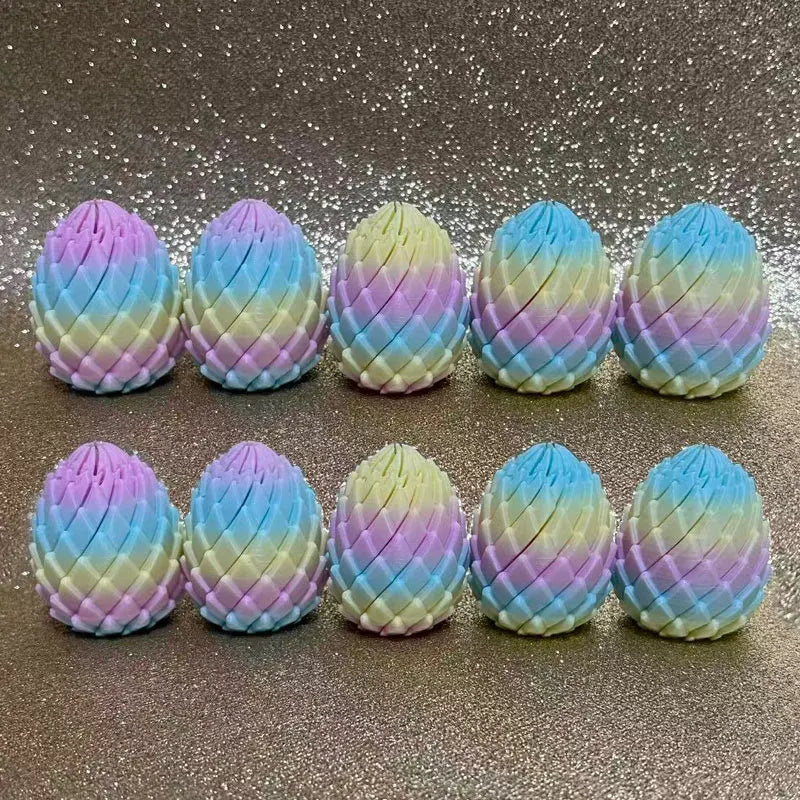 3D Printed Dragon Egg Fidget Toy – Articulated Dragon