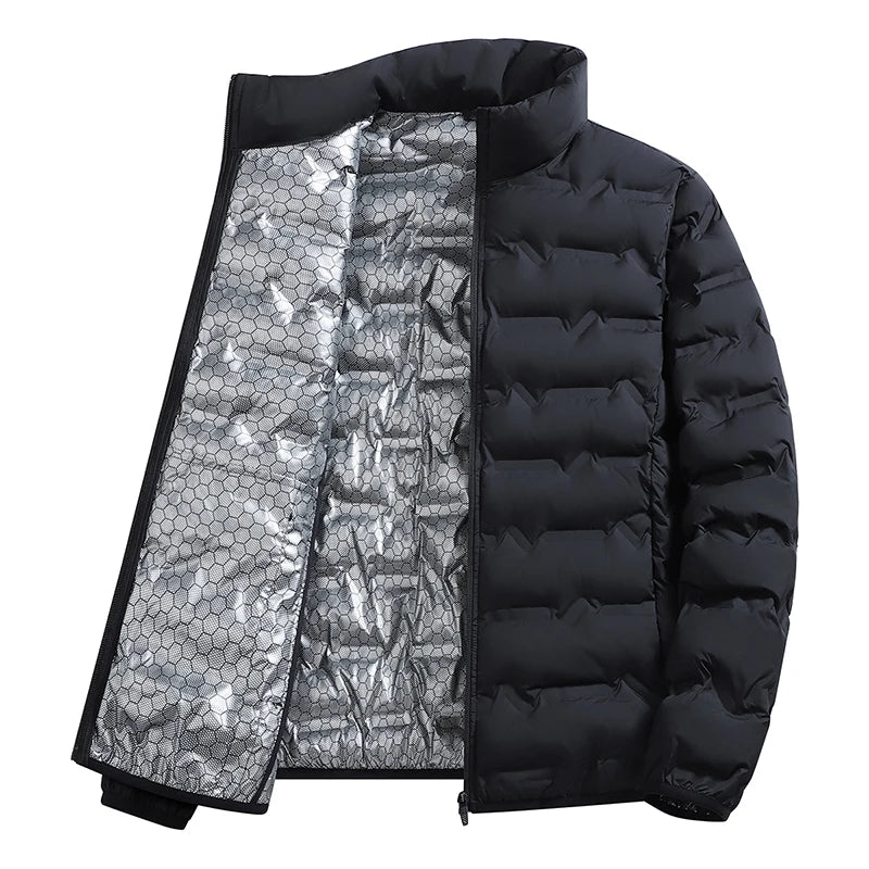Men's Warm Fleece-Lined Puffer Jacket