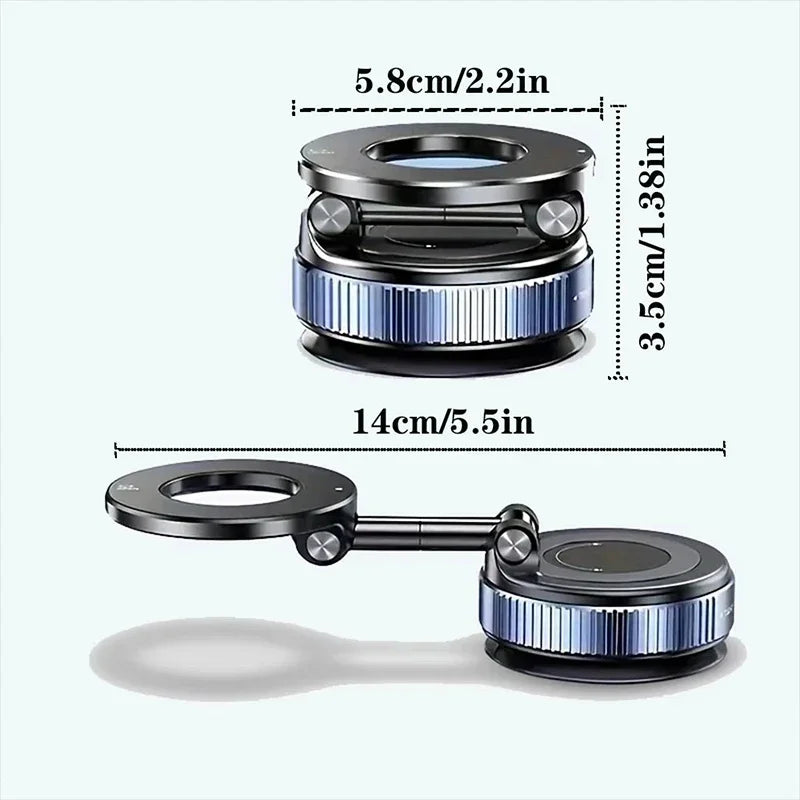 360° Magnetic Vacuum Suction Phone Holder