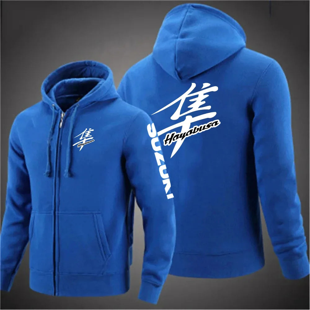 Men's Motorcycle-Inspired Casual Hoodie