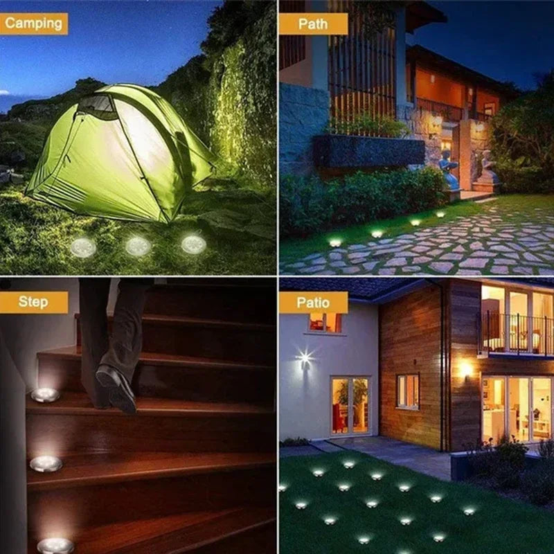Solar Powered Ground Lights – Waterproof Outdoor Garden & Pathway Lighting