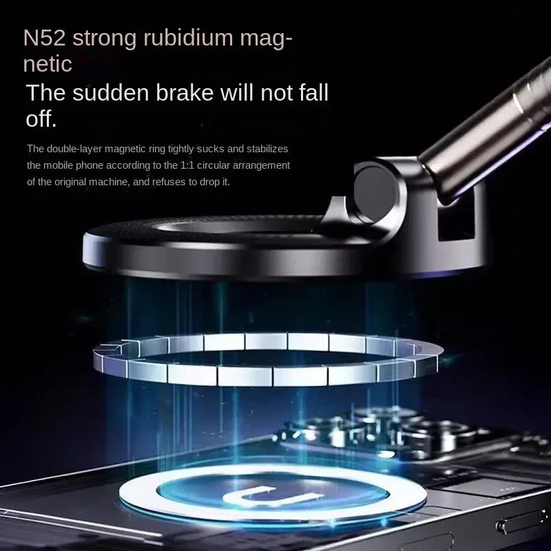 360° Magnetic Vacuum Suction Phone Holder