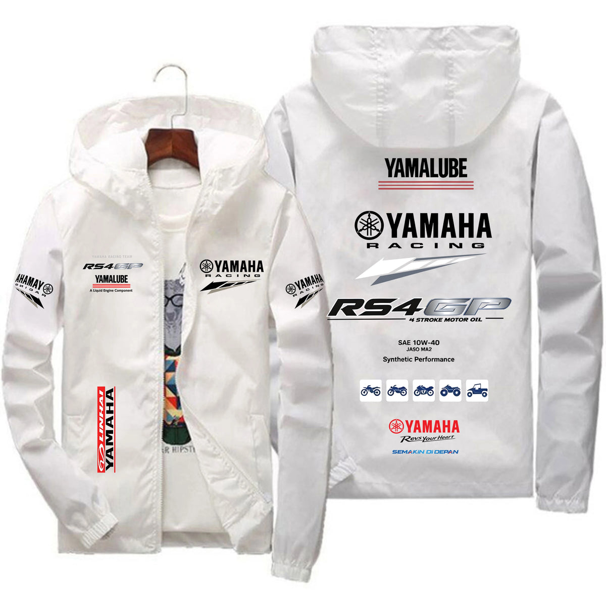 Men's Lightweight Motorcycle Windbreaker Jacket