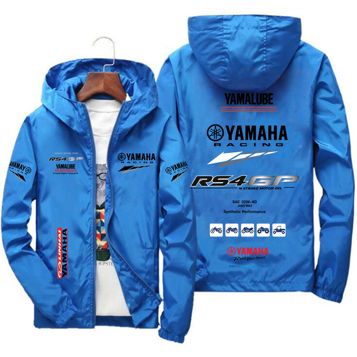 Men's Lightweight Motorcycle Windbreaker Jacket