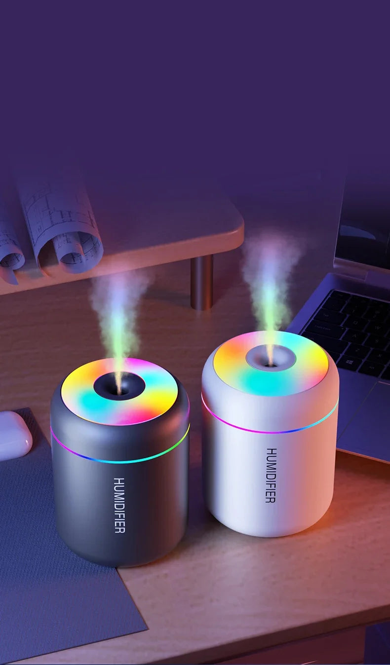 180ml USB Mini Humidifier – Portable Colour Changing Mist Diffuser