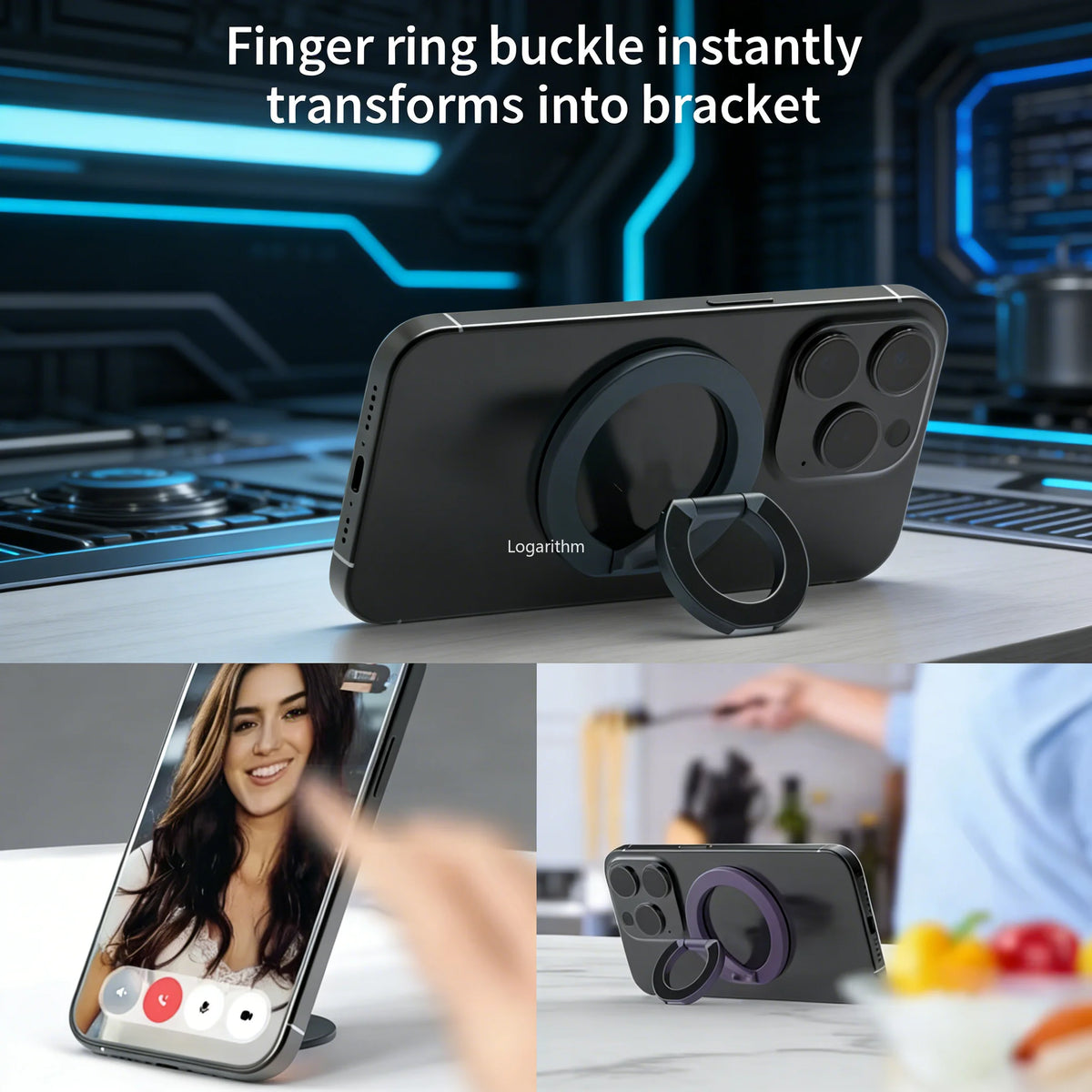 2026 NEW  360° Rotating Magnetic Phone Ring Holder