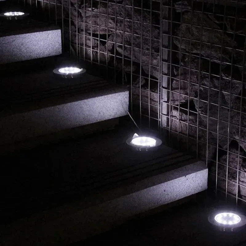 Solar Powered Ground Lights – Waterproof Outdoor Garden & Pathway Lighting