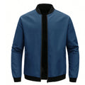 Men's Casual Zip-Up Jacket with Baseball Collar