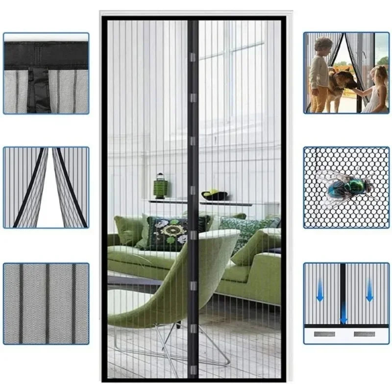 Magnetic Mosquito Screen Curtain – Insect Protection for Doors