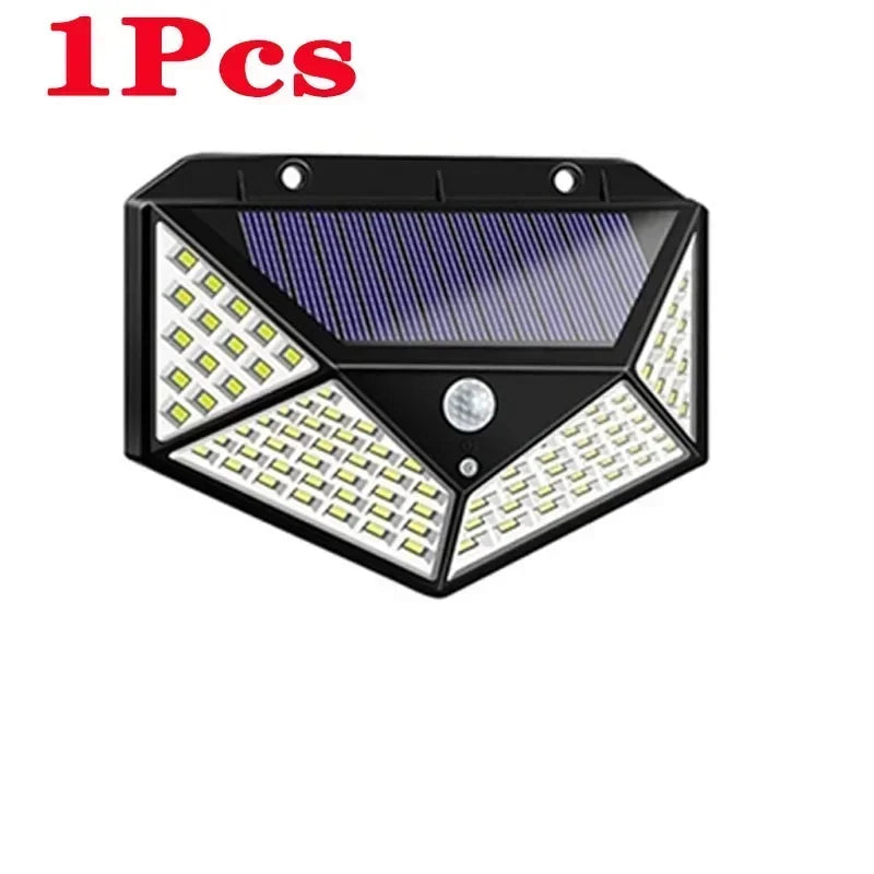 100 LED Solar Motion Sensor Lights – Outdoor Security Wall Lighting