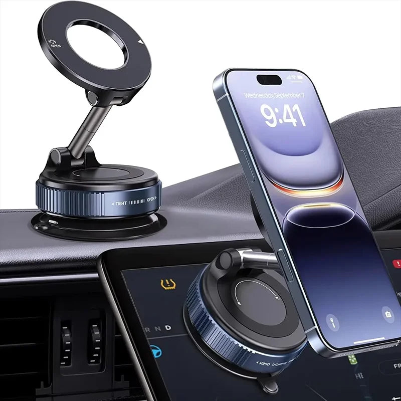 360° Magnetic Vacuum Suction Phone Holder