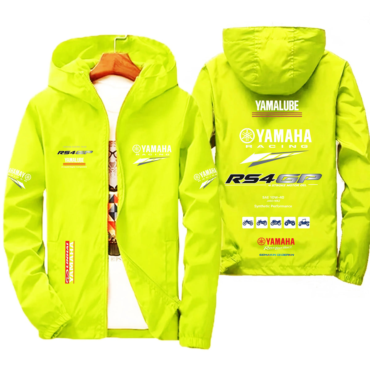 Men's Lightweight Motorcycle Windbreaker Jacket