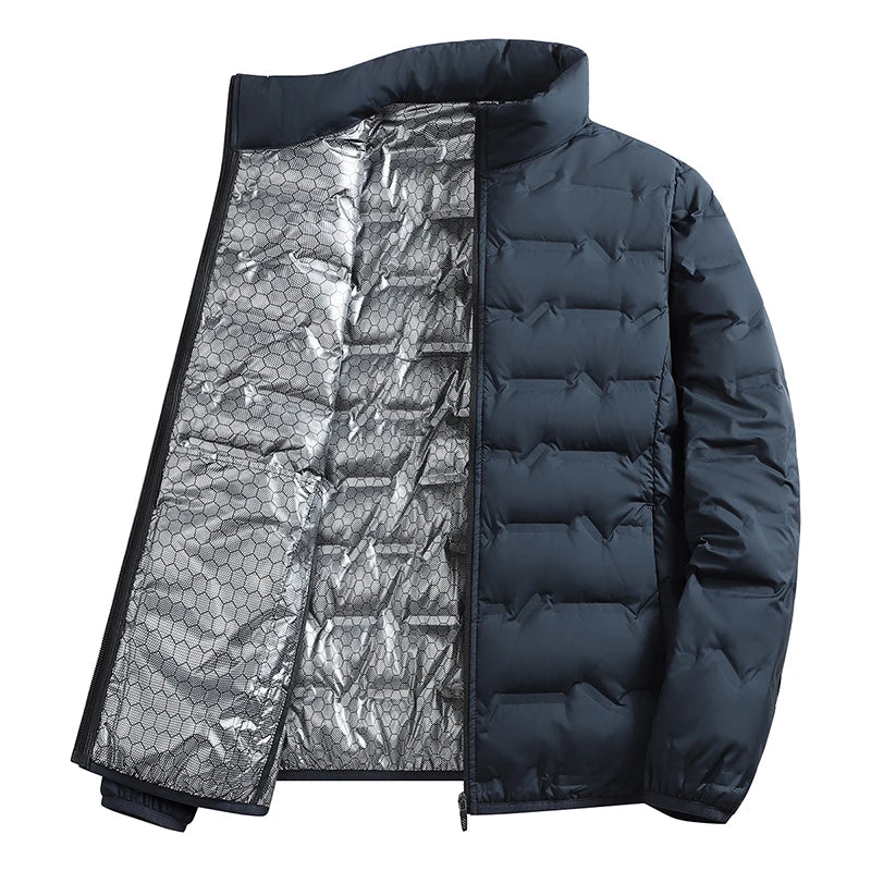 Men's Warm Fleece-Lined Puffer Jacket