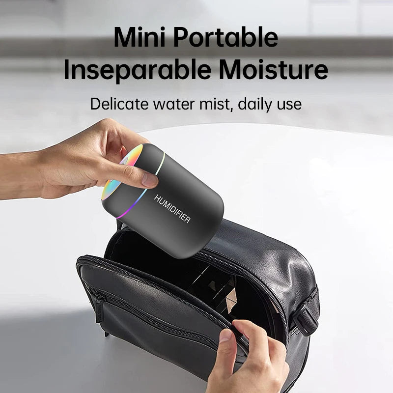 180ml USB Mini Humidifier – Portable Colour Changing Mist Diffuser