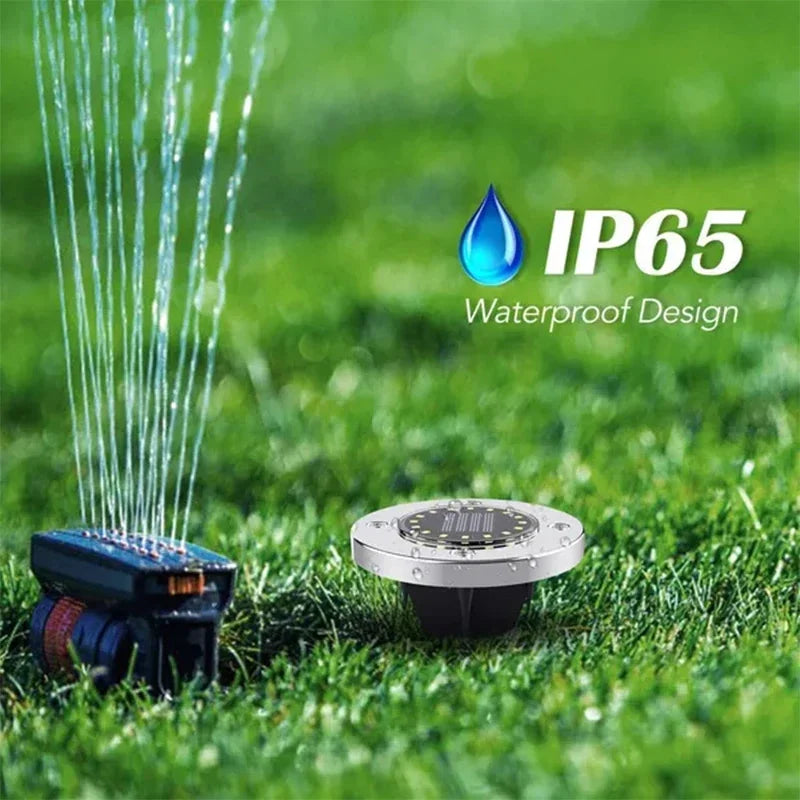 Solar Powered Ground Lights – Waterproof Outdoor Garden & Pathway Lighting