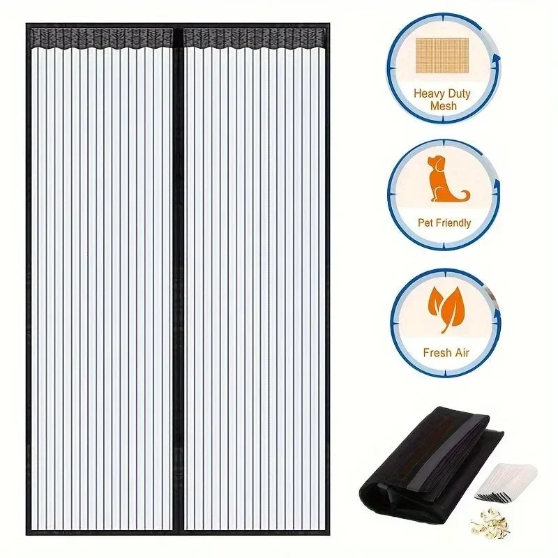 Magnetic Mosquito Screen Curtain – Insect Protection for Doors