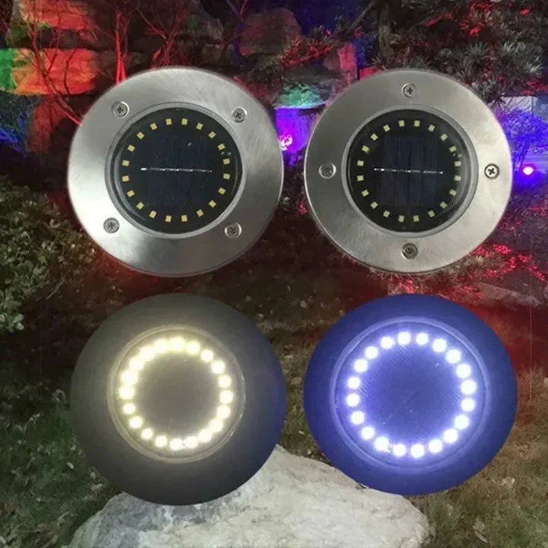 Solar Powered Ground Lights – Waterproof Outdoor Garden & Pathway Lighting
