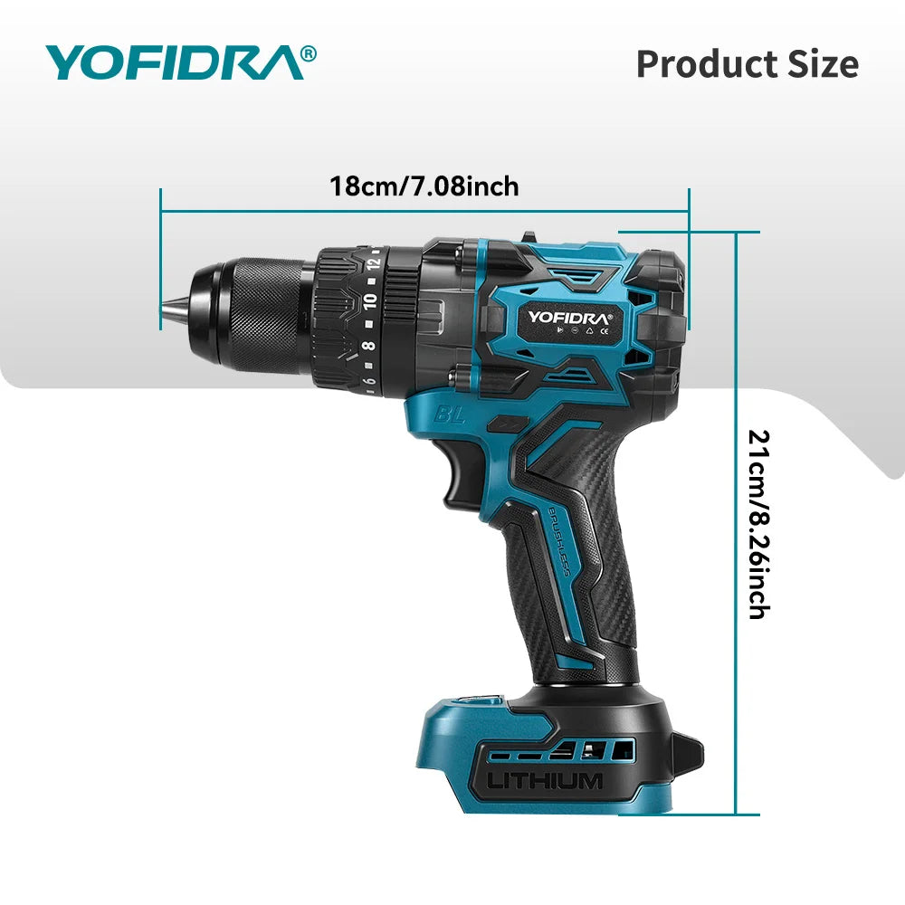 YOFIDRA Brushless Cordless Impact Drill