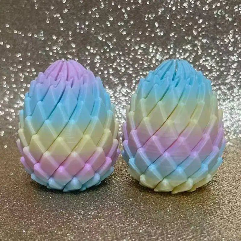3D Printed Dragon Egg Fidget Toy – Articulated Dragon