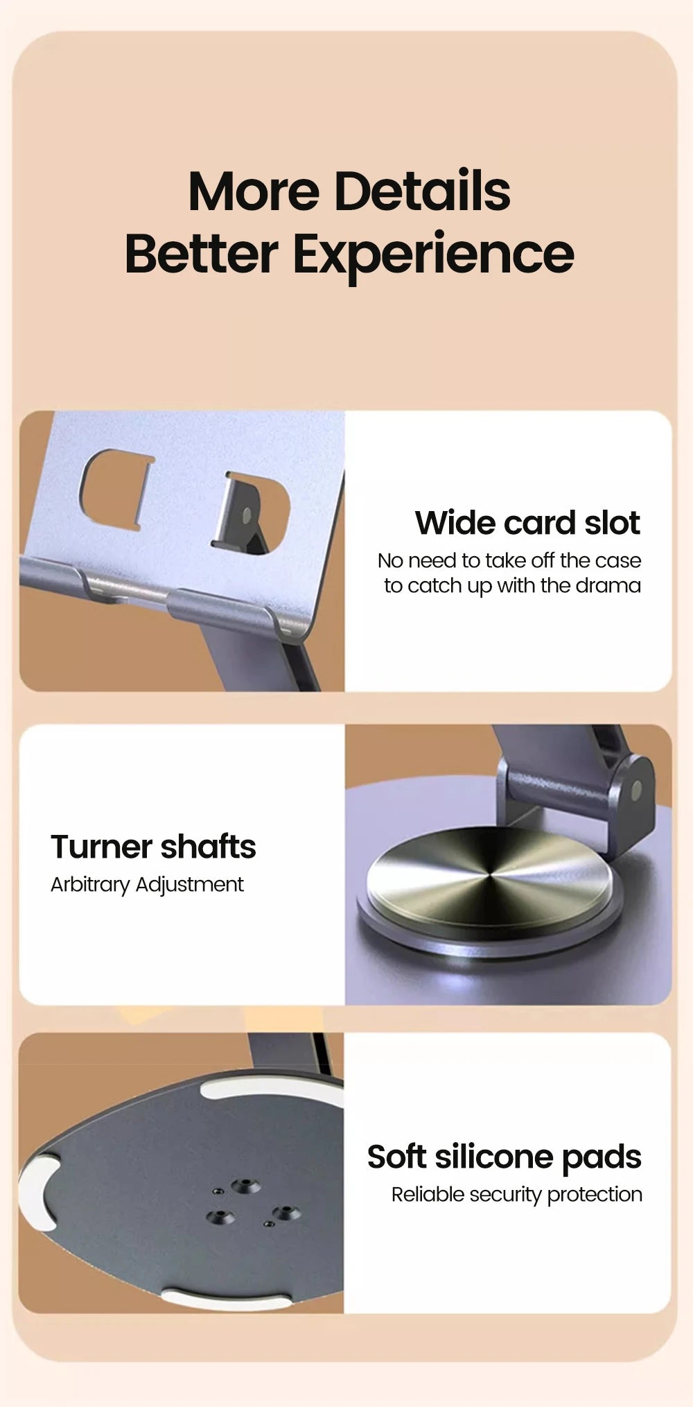 Adjustable Rotating Desktop Phone Stand