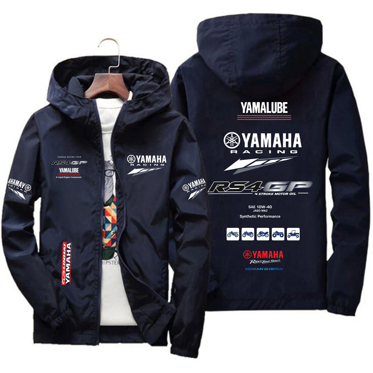 Men's Lightweight Motorcycle Windbreaker Jacket