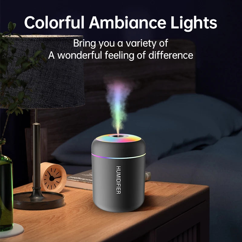 180ml USB Mini Humidifier – Portable Colour Changing Mist Diffuser