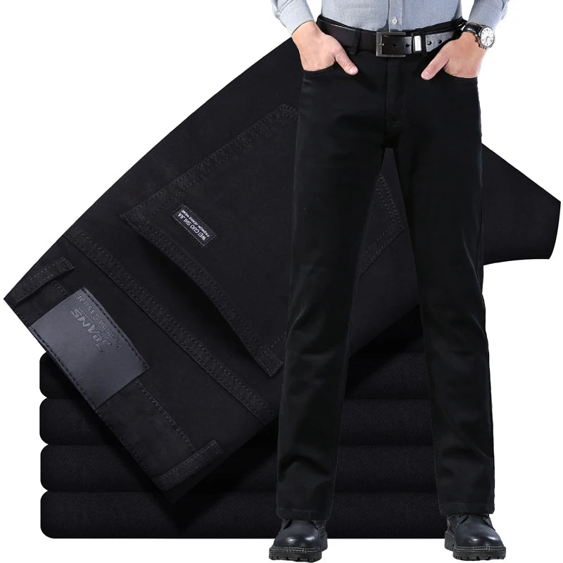 Men's Classic Straight-Leg Stretch Cotton Jeans