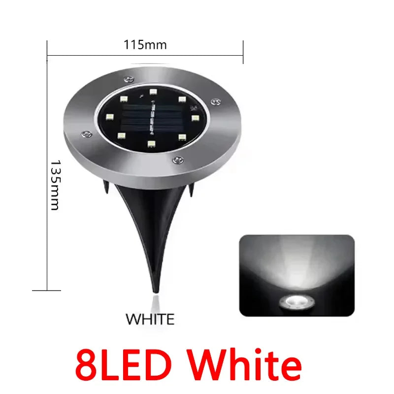 Solar Powered Ground Lights – Waterproof Outdoor Garden & Pathway Lighting