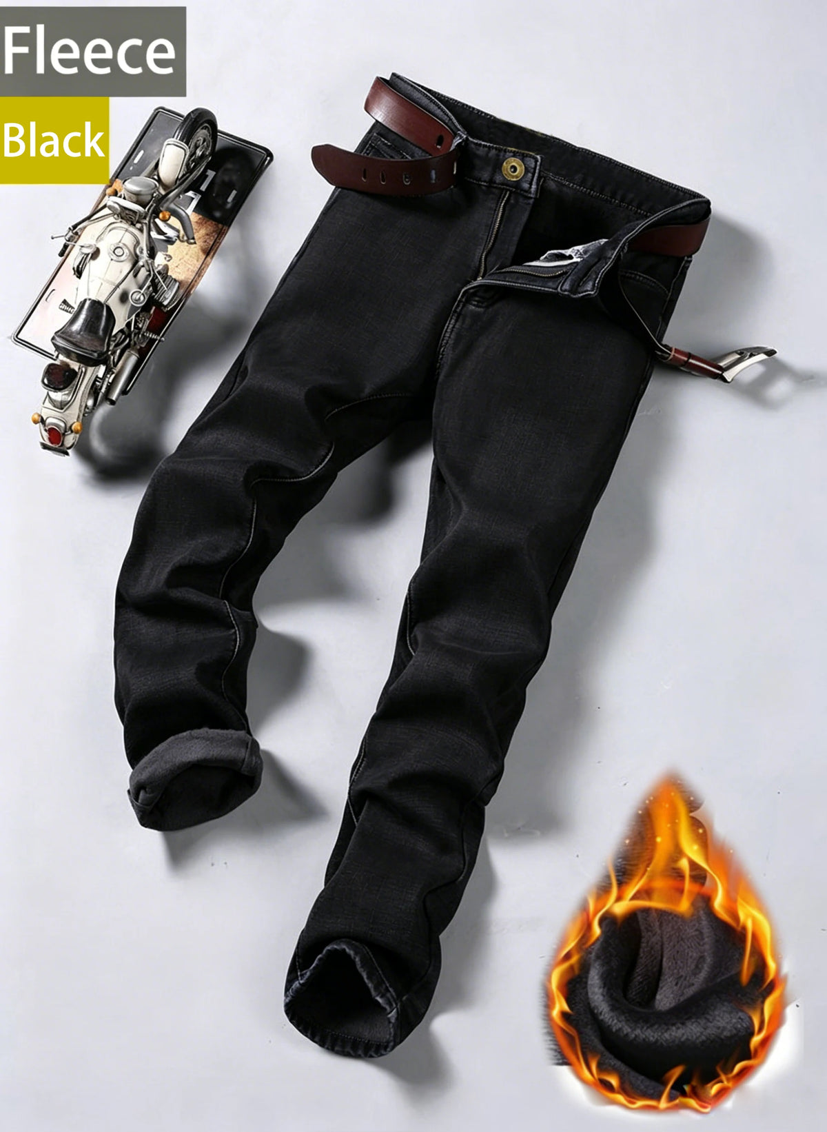 Men's Stretch Straight-Leg Business Jeans