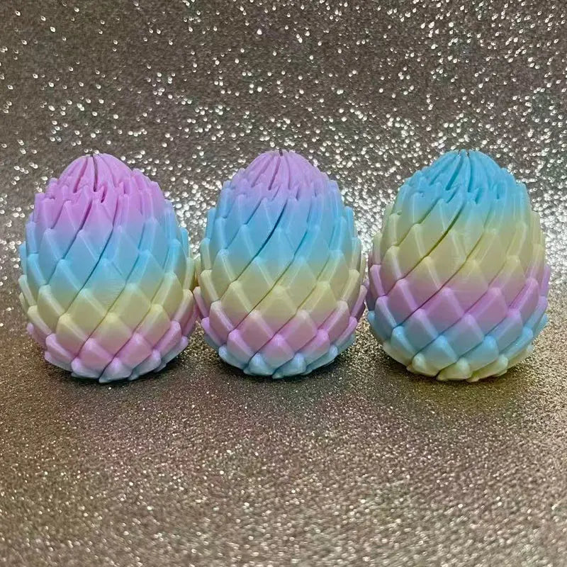 3D Printed Dragon Egg Fidget Toy – Articulated Dragon