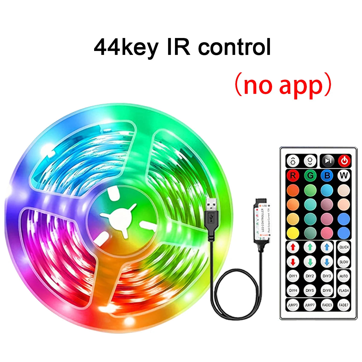 RGB LED Strip Lights with Remote – Colour Changing Room Lighting