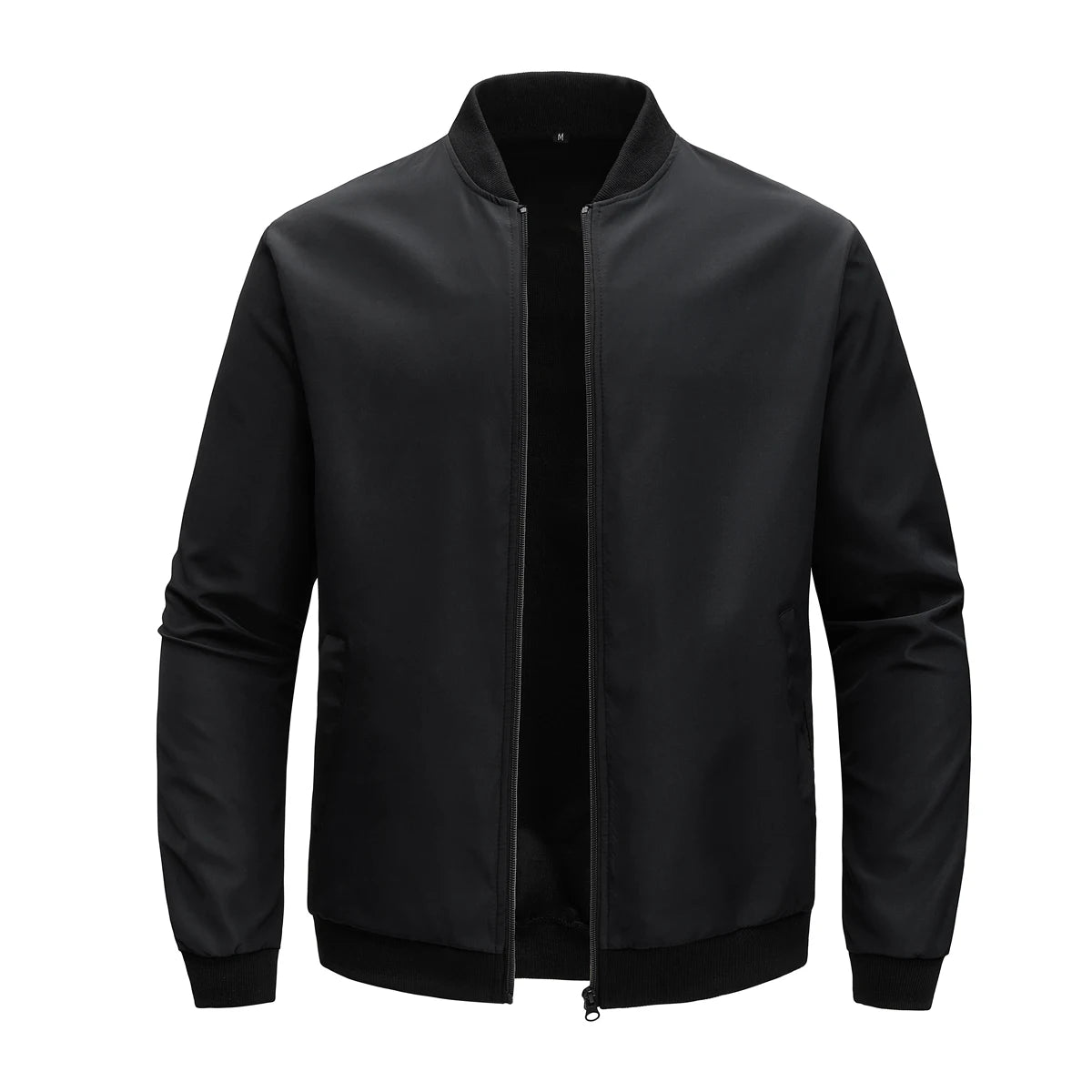Men's Casual Zip-Up Jacket with Baseball Collar