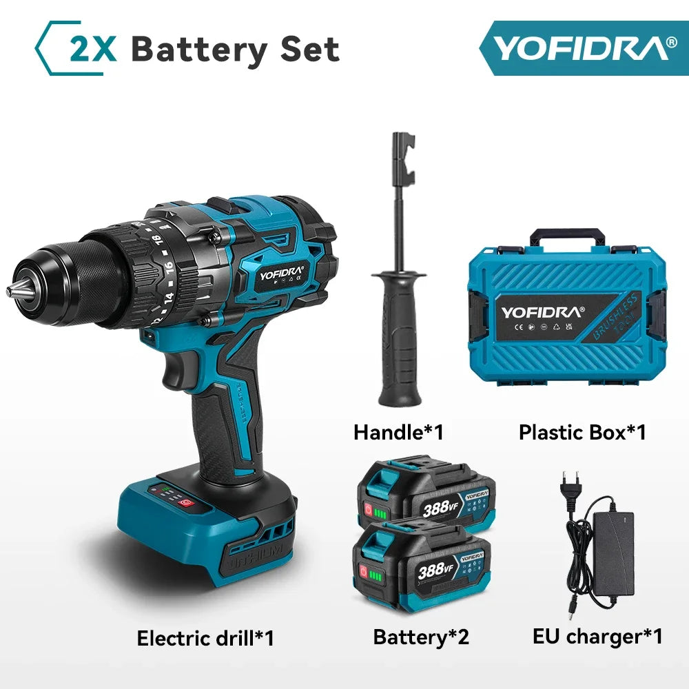 YOFIDRA Brushless Cordless Impact Drill