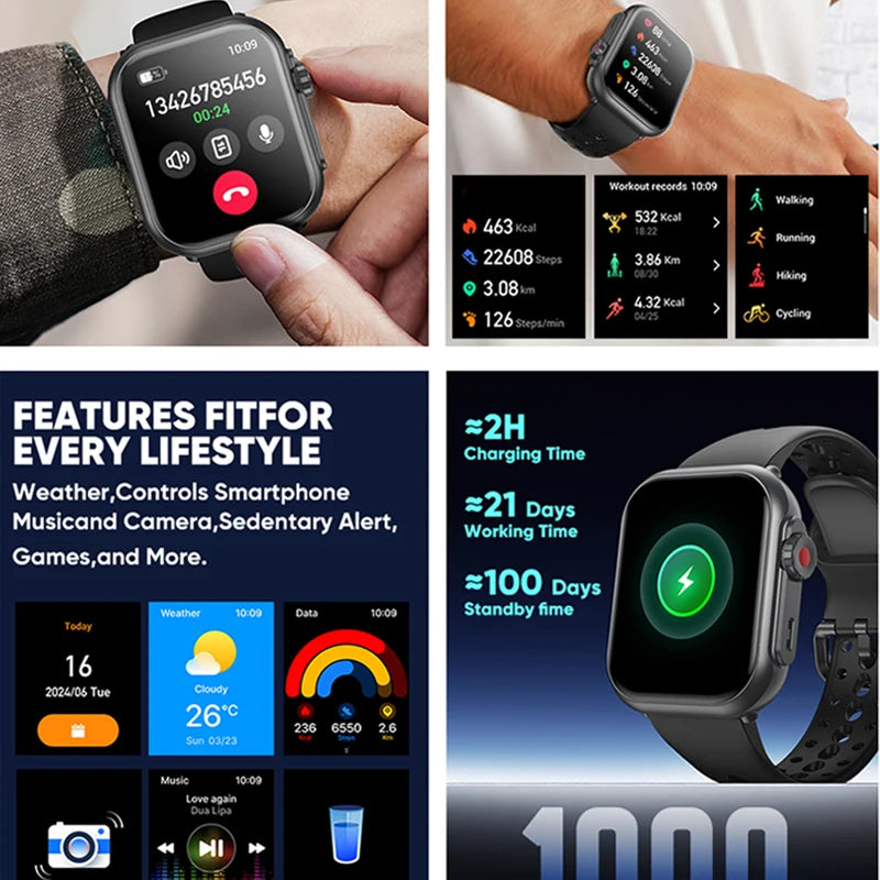 1.85-Inch HD Smartwatch for Men & Women