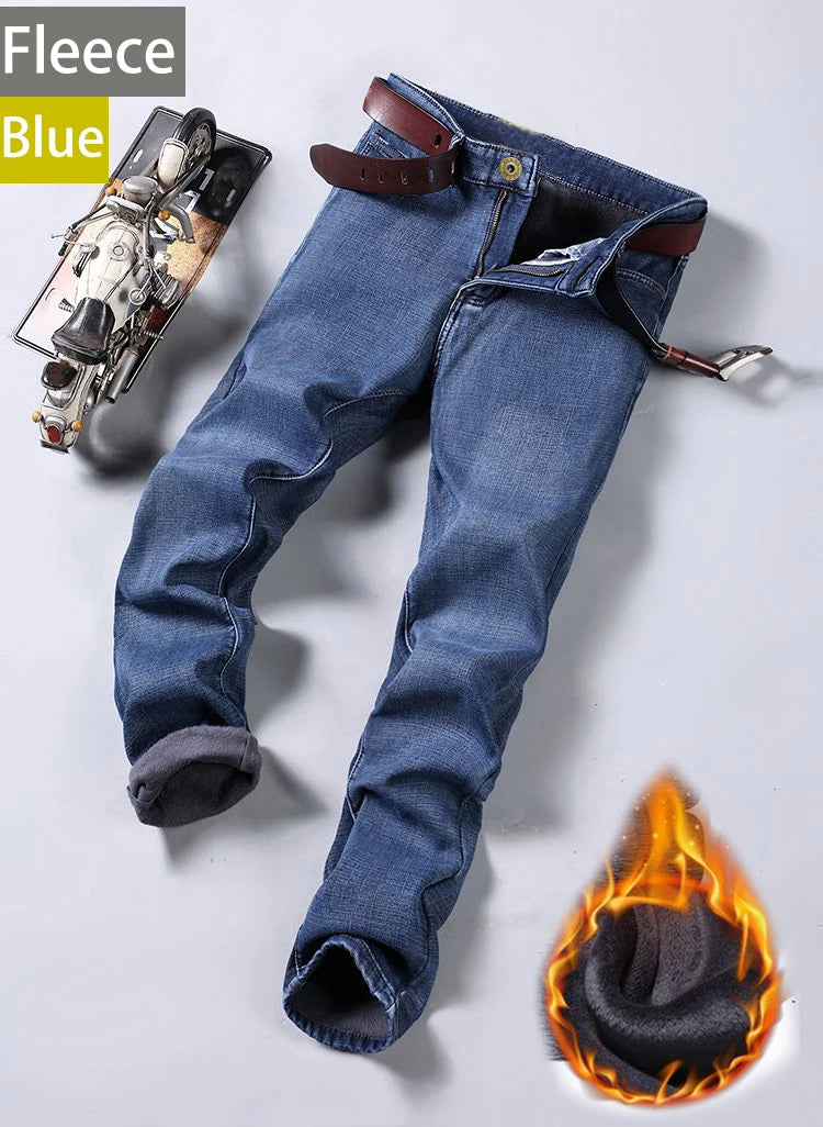 Men's Stretch Straight-Leg Business Jeans