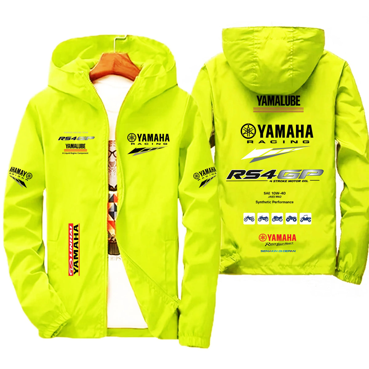 Men's Lightweight Motorcycle Windbreaker Jacket