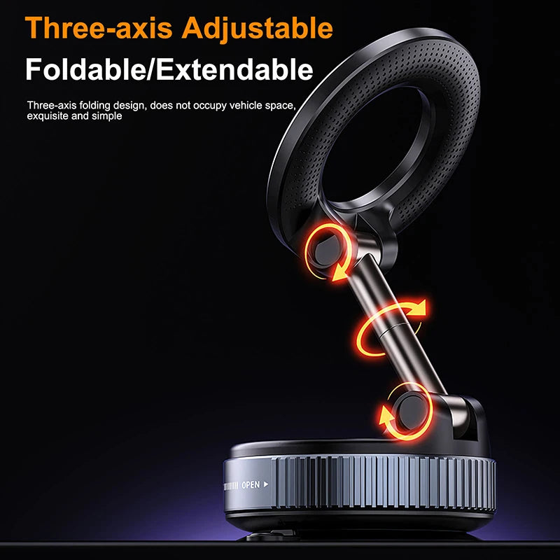 360° Magnetic Vacuum Suction Phone Holder