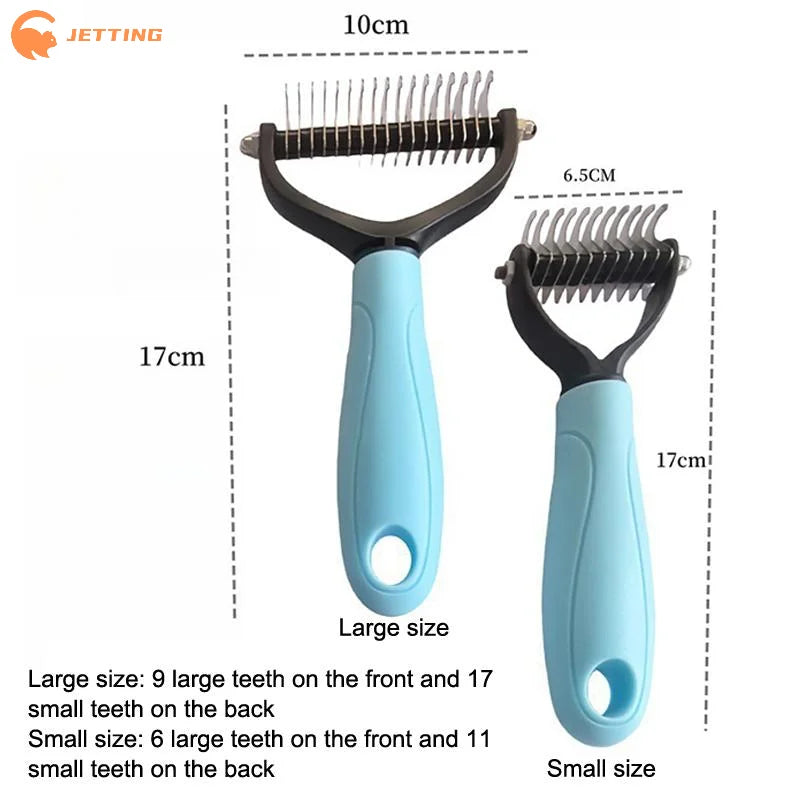 Double-Sided Pet Deshedding & Grooming Brush